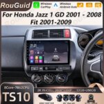 Car Radio Android 16 For Honda Fit Jazz City 2002 2003 2004 2005 2006 2007 Carplay Multimedia Player Autoradio Stereo DSP BT 5G (New)