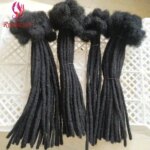 Human Hair 0.2/0.4/0.6/0.8cm Locks Extensions Handmade Dreadlocks Extensions Brazilian Remy Hair Natural Black For Women (New)