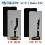 Original LCD ZTE Blade A72 4G LCD Display+Touch Screen Digitizer Assembly Display ZTE A72 5G 7540N A72 LCD Repair (New)