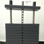 Robust Steel Dumbbell Extension Rod for Weight Plates 10 15 Hole Fit Compact Design for Space Saving Gym Setup (New)