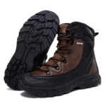 Outdoor Hiking Boots for Men Waterproof Thick Sole Men Boots Brand Plus Size Boots Ankle Man Hiking Shoes (New)