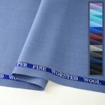 High Count 50% Worsted Wool Fabric For Suits Sewing Blazer Vest Pants Coat DIY High End 280g/m Serge Cloth Material 50X150cm (New)