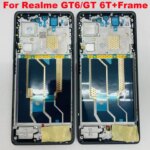 Original 6.78' Amoled For Oppo Realme GT6 RMX3851 LCD Display Touch Screen Digitizer For Realme GT 6T RMX3853 Display With Frame (New)