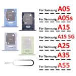 Phone Sim Card Tray Holder Samsung Galaxy A05 A05s A15 A25 A35 A55 5G BackShell SIM Micro SD Chip Slot Adapter Drawer Part Bangladesh (New)