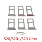 Phone Sim Chip Tray Holder Samsung Galaxy S20 S20+ Ultra BackShell S20 Ultra SIM SD Card Slot Adapter Drawer Part + Pin Bangladesh (New)