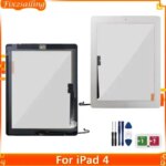100% Tested iPad 4 A1458 A1459 A1460 Outer LCD Touch Screen Digitizer Front Glass Panel Replacement (New)