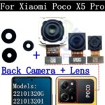 Back Camera Lens Xiaomi Poco X5 Pro 22101320G 22101320I Selfie Frontal Small Facing Wide Front Rear Camera Module Spare (New)