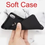 Black Glossy Phone Case Ulefone Armor X16 Shockproof Soft TPU Silicone Cover Case Guard Coque Shell Protector Shield (New)