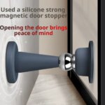 No-Drill Silicone Anti-Collision Door Stopper Heavy-Duty Strong Suction Floor Stop Bedroom Wall Protection Home Safety Device (New)