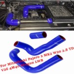 For Mitsubishi Pajero 2 MK2 W20 V26 4M40 2.8 TD Shogun LWB Intercooler Hoses Silicone Tubes Kit Piping 4-Ply 3Pcs 11 Colors (New)