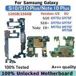 Unlocked Logic board Samsung Galaxy S10 G973 S10 Plus G975 Note 10 Plus N975 N976B Motherboard Tested chip Replacement Bangladesh (New)
