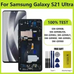 AMOLED Samsung S21Ultra LCD G998B G998N Display Touch Screen Digitizer Samsung S21 Ultra 5G G998U G998W LCD Replacement Bangladesh (New)