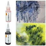 Watercolor Painting Texture Effect Liquid 50ml Granulation Agent 65ml Dispersant Pigment Separate Diffusion Medium Art Supplies (New)
