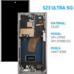 100% Test AMOLED Samsung S23 Ultra S918B S918B DS LCD Display With Touch Screen Digitizer Replacement Parts Assembly Frame (New)