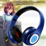 Anime Headset Miku Nakano Sanjiu Cosplay Stereo Wireless Headphone V5.0 Bluetooth Headset for PC mobile (New)