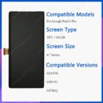 LTPO OLED Pixel 6 Pro LCD Display Touch Screen Digitizer GLUOG G8VOU GF5KQ Google Pixel 6 Pro LCD Screen Replacement (New)