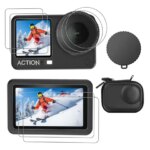 For DJI Osmo Action 6 5 Pro 4 3 Screen Protector Tempered Glass Film Lens Cover Cap Bag Case for DJI Action 4 5Pro Accessories (New)