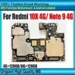 100% Original For Xiaomi Redmi 10X 4G/Redmi Note 9 4G Note9 Motherboard Mainboard 64GB 128GB Main Circuits Board Full Chips (New)