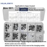 Suitable Huawei iPhone Oppo vivo Xiaomi Hongmi Meizu Samsung roid General Phone Screws Repair Box M10M12M14 (New)