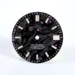 Purple Carbon Fiber Dial 28.5MM for NH35 Movement BGW9 Lume GS Mod Watch Face No Logo (New)