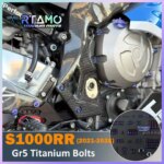 RTAMO Titanium Alloy Bolts Swingarm Nut Spoiler Engine Crankcase Cover Front Pedal Screw for BMW S1000RR 2021-2026 Modification (New)
