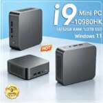 Portable Mini PC Core i9 10980HK Processor Windows 11 16GB 32GB DDR4 RAM 1TB 2TB SSD High Speed Storage 4K Video Gaming PC (New)