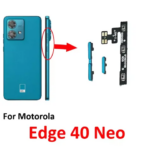 Phone Power Volume Button Motorola Moto Edge 40 Neo New On Off Up Down External Side Key Flex Cable Parts Black Green Blue (New)