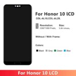 584 Honor 10 LCD with Fingerprint Display Touch Screen Digitizer Assembly Honor 10 COL-AL10 COL-L29 Lcd Display (New)