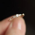 Gold Color Korean Version Light Luxury Love Zircon Overlay Opening Ring for Women Fashion Jewelry Minimalist Accessories (New)