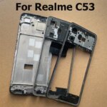 For Realme C53 Middle Frame Front Bezel Back Lcd Housing Holder Rear Plate Chassis With Side Buttos RMX3760 (New)