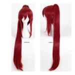 Erza Scarlet Cosplay Wigs 100cm Long Wine Red Heat Resistant Synthetic Hair Wig + Wig Cap (New)