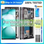 100% Tested display note 20 ultra with frame, LCD for Samsung Galaxy Note 20 Ultra 5G N986B N985 Touch Screen Digitizer Assembly (New)