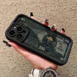 Dollar Bill Illustration Graphic Phone Case For iPhone 16 15 14 Plus 13 12 11 Pro MAX Silicone Shockproof Phone Back Covers (New)