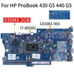 HP ProBook 430 440 G5 i7-8550U 930MX 2G Notebook Mainboard DA0X8BMB6G0