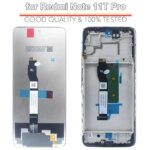Tested LCD Xiaomi Redmi Note 11T Pro Phone Display Digitizer Replacement Redmi Note 11T Pro 22041216C LCD with Frame (New)