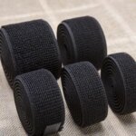 Black Elastic Magic Nylon Elastic Loop Straps Sticky Fastener Tape Wristband Wrist Wraps Bandage DIY No Adhesive 20/25/30/50mm (New)