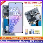 AMOLED Samsung S22 Ultra LCD S908 S908B S908U S908W S22Ultra LCD Display Touch Screen Digitizer Assembly Replacement (New)