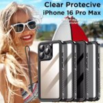 iPhone 16 17 15 14 13 12 11 ProMax XR XS Plus 8 7 Metal IP68 Waterproof Case Aluminum Swimming Phone Luxury Underwater Cover (New)