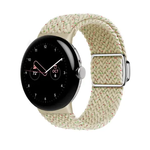 Scb7db187769446d487dc8ac1eee23e6bg_480x480q75 Nylon Braided Strap Google Pixel Watch 4 3 41mm Replacement Magnetic Wristb Fabric Bracelet Pixel Watch 4 3 2 1 B (New) - Image 1