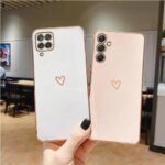 M 23 54 Lover Heart Plating Phone Case On Samsung Galaxy M23 M22 M32 M11 M14 M42 M31 M30S M33 M53 M51 M52 M54 4G 5G Cover (New)