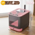 Cat Litter Basin Oversized Splash-Proof Fully Enclosed Cat Toilet Sterilization Deodorant Drawer Cat Litter Basin Cat Litter Box (New)