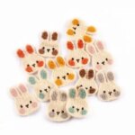 10pcs 36x47mm Multi Color Cartoon Rabbit Applique For Clothing Headwear DIY Decorative sewing Accessories Without Gum CP4170 (New)