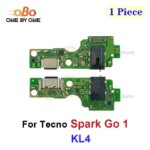USB Charging Port Board Flex For Tecno Spark Go 1 1S 2 3 KM4 KN3 Charger Dock Connector Flex Cable Replacement Parts（1PC） (New)