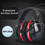 SNR Foldable Ear Defenders - Noise Reduction Safety Earmuffs for Kids/Adults - Ideal for Studying Sleeping Working/Shooting (New)
