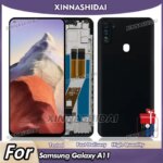 AAA+ Quality Screen 64'' SAMSUNG A11 LCD Display Touch Screen Digitizer Assembly Replacement With Frame Battery Cover (New)