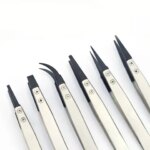 1PC Watch Hs Installation Work Tweezers Straight Elbow Hle Stainless Antistatic Plastic Tweezers ESD-259 ESD-259A ESD-7A (New)