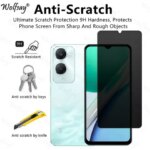 Anti-Spy Tempered Glass Vivo Y18 Privacy Screen Protector Vivo Y18 Y 18 Full Cover Glass Vivo Y18 Glass 656 inch (New)