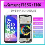 AMOLED Samsung Galaxy F16 5G LCD With Frame E166P Display Screen SM E166P/DS LCD Touch Digitizer Sensor Assembly E166 Parts Bangladesh (New)