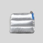 Cute Solid Color Quilted Coin Purse Square Ultralight Padded Wallet Portable Nylon Mini Card Holder (New)