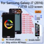 Amoled LCD Samsung Galaxy J7 2016 J710 LCD Display Touch Screen Digitizer Assembly SM-J710F J710M J710H J710FN (New)